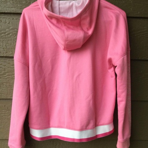 Under Armour Girls' Tech Terry Full Zip Hoodie, size YXL - Picture 5 of 8